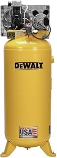 DEWALT DXCM602.COM 60 Gallon Vertical Air Compressor, Stationary, 3.7 HP, 175 Max PSI, Oil Lubricated, ASME Tank, Industrial-Grade Performance for Reliable Use in Workshop or Garage