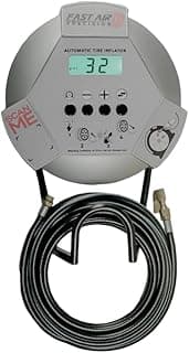 Fast Air Precision Automatic Tire Inflator Wall Mountable Pressure Gauge LCD Display for All Vehicule an Truck Tires Heavy Duty Use, for Dealerships, Garages, Tire Shops and More.
