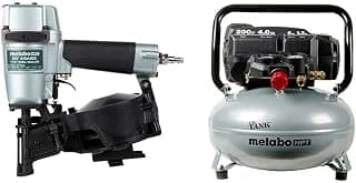Metabo HPT EC914SM THE TANK High Capacity Pancake Air Compressor with Roofing Nailer