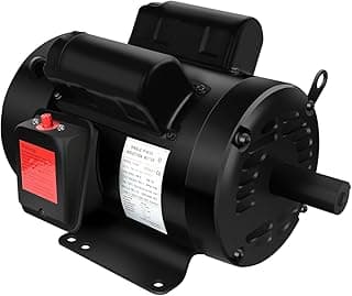 Air Compressor Motor 5HP Electric Motor 1750 RPM, Single Phase,184T Frame, 208V-230V, 1-1/8"Shaft Diameter Rolled Steel Shell 60HZ