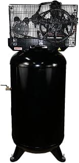 ATLAS Automotive Equipment AF6 Vertical 80 Gallon Air Compressor, 3 Cylinder, 2-Stage Pump, 5hp Running Motor, 90-175 PSI, 220V Single Phase, Quiet Operation, 1/2" NPT Air Outlet, Made in USA
