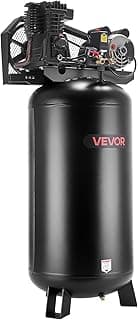 VEVOR 60 Gallons Heavy-Duty Air Compressor, 3.7HP 8 SCFM at 90PSI Air Compressors Max 155PSI Pressure, Oil-Lubricated Compressor Tank for Industrial Manufacturing, Large Workshops (230V 60Hz, No-Plug)