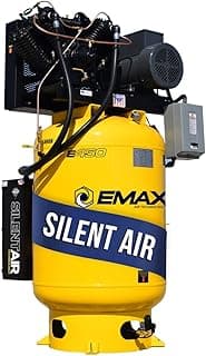 7.5 HP Quiet Air Compressor, Vertical, 1 PH, 80-Gallon, Industrial Plus Series, Model ESP07V080V1 by EMAX Compressor