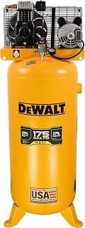 DEWALT 60 Gallon Vertical Air Compressor, 5 HP, 175 Max PSI, Single Stage, 240V - High Performance 60 Gallon Air Compressor for Industrial Use, Durable 5 HP Motor, Efficient Power Output