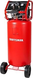 Craftsman Air Compressor,26 Gallon Portable Air Compressor 1.8HP 5.0 CFM@90PSI Oil Free Induction Motor, Max 150 PSI Pressure Powerful High Capacity 1000H Long Life Cycle, Red,CMXECXA3332643