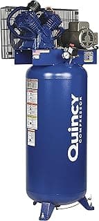 Quincy QT-54 Splash Lubricated Reciprocating Air Compressor - 5 HP, 230 Volt, 1 Phase, 60-Gallon Vertical, Model Number 2V41C60VC