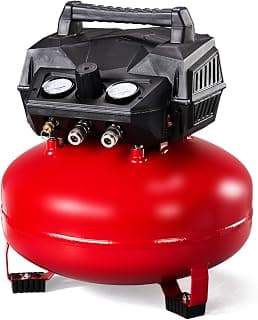 SUNROAD 6 Gallon Portable Pancake Air Compressor, 1.5HP Oil-Free, 150 PSI, 3.8 SCFM @ 40 PSI, 2.8 SCFM @ 90 PSI, 120V for Air Tools, Tires, Garage & DIY Use
