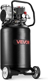VEVOR 14-Gallon Air Compressor, 2HP 4.3 SCFM at 90PSI, Max 125PSI Pressure Oil-Free Air Compressor Tank, Portable on Wheels for Auto Repair, Tire Inflation, Spray Painting, Woodwork Nailing, 120V