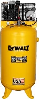 DEWALT 80 Gallon Vertical Air Compressor, 5 HP, 175 Max PSI, Single Stage, Oil Lube, 230V - High Performance Industrial Air Compressor for Professional Use - Durable and Efficient 80 Gallon Compressor