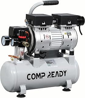 6 Gallon Portable Air Compressor 1HP 2.5 CFM@90PSI 60dB Ultra Quiet Oil Free Air Compressor Ideal for Tire Inflation Pneumatic Tool Spray Painting