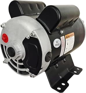 5HP Air Compressor Motor Compatible with Ingersoll Rand Single Phase, 184T Frame, 3450RPM, 24.9 Amps, 208/230V Electric Motor Replace # 23378805 56283138 23220064 54421193