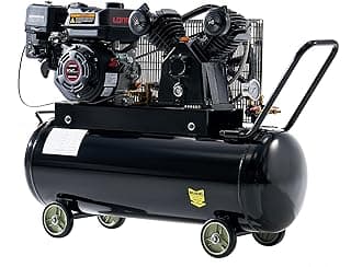 Albott 6.5HP Gas Air Compressor, 20 Gallon Portable Horizontal Tank, 10.7 CFM @ 115 PSI, 196cc Gas Engine, Heavy Duty Air Compressor for Construction & Workshop